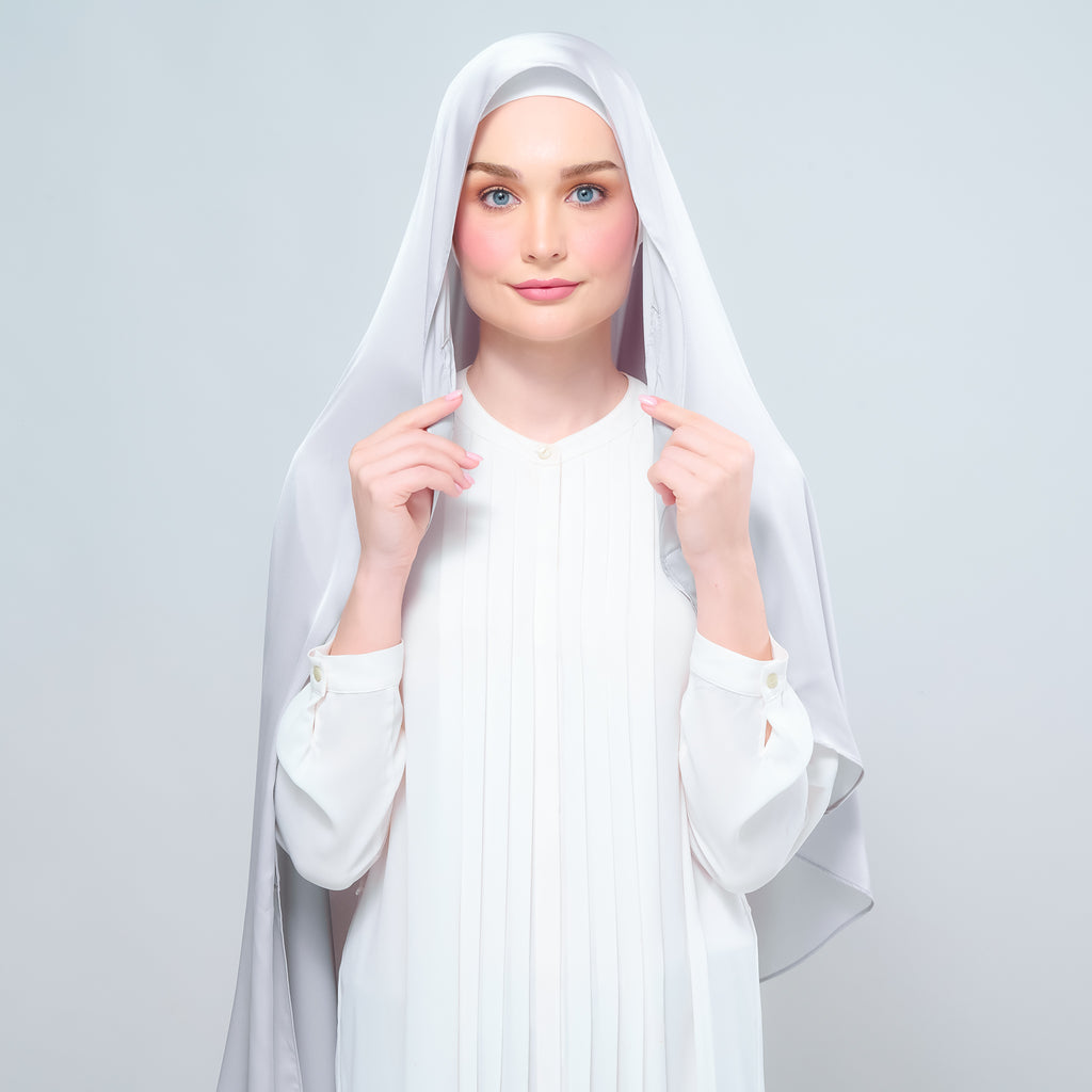 Instant Tag 'n Go Satin Silk Shawl - Silver