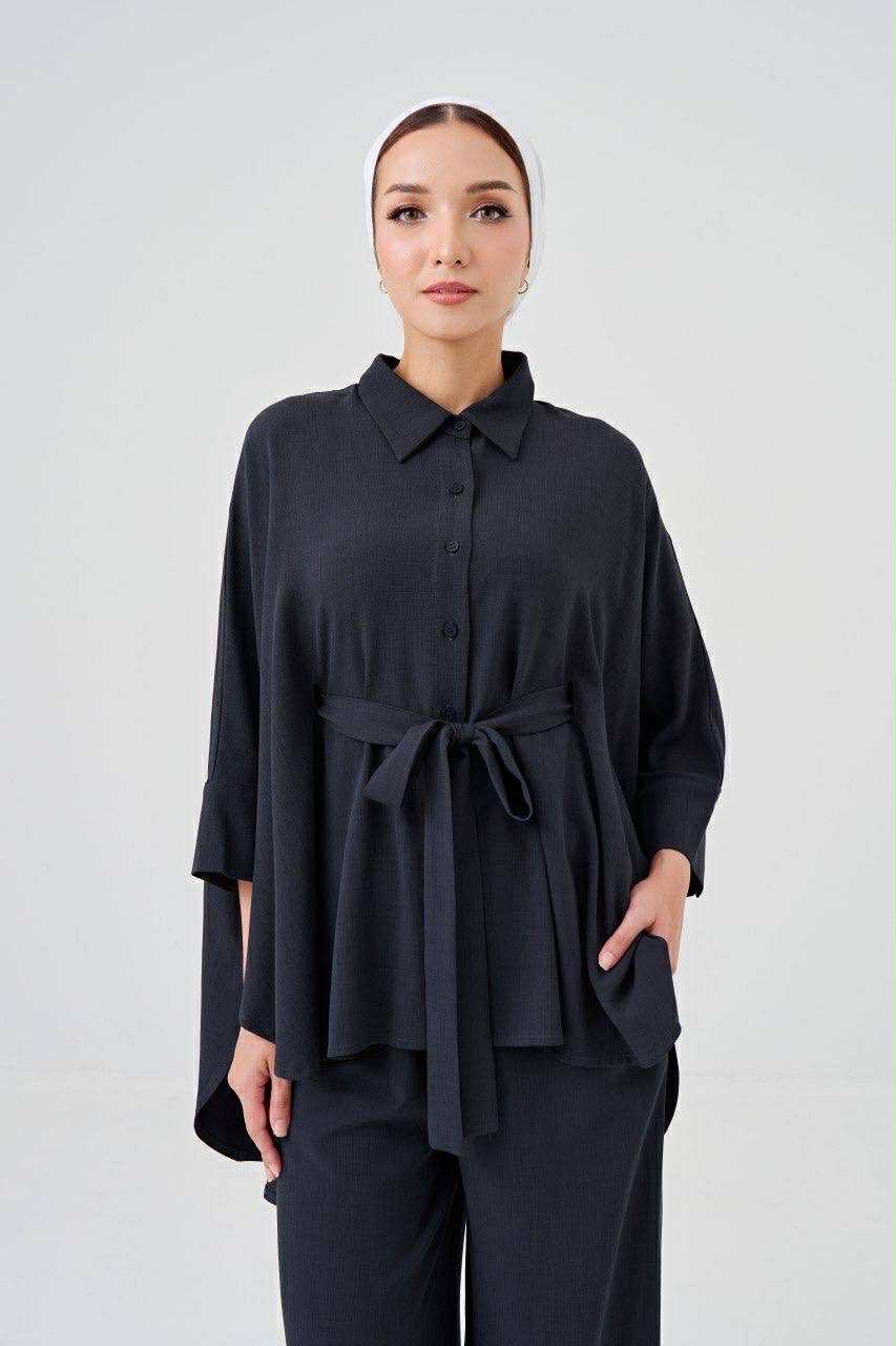 She Dazzle | Lea Caftan in Charcoal Grey