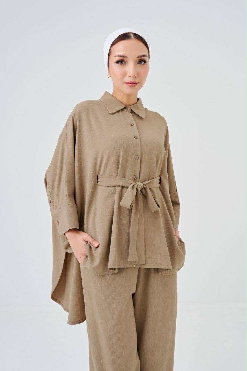 She Dazzle | Lea Caftan in Wheat Brown