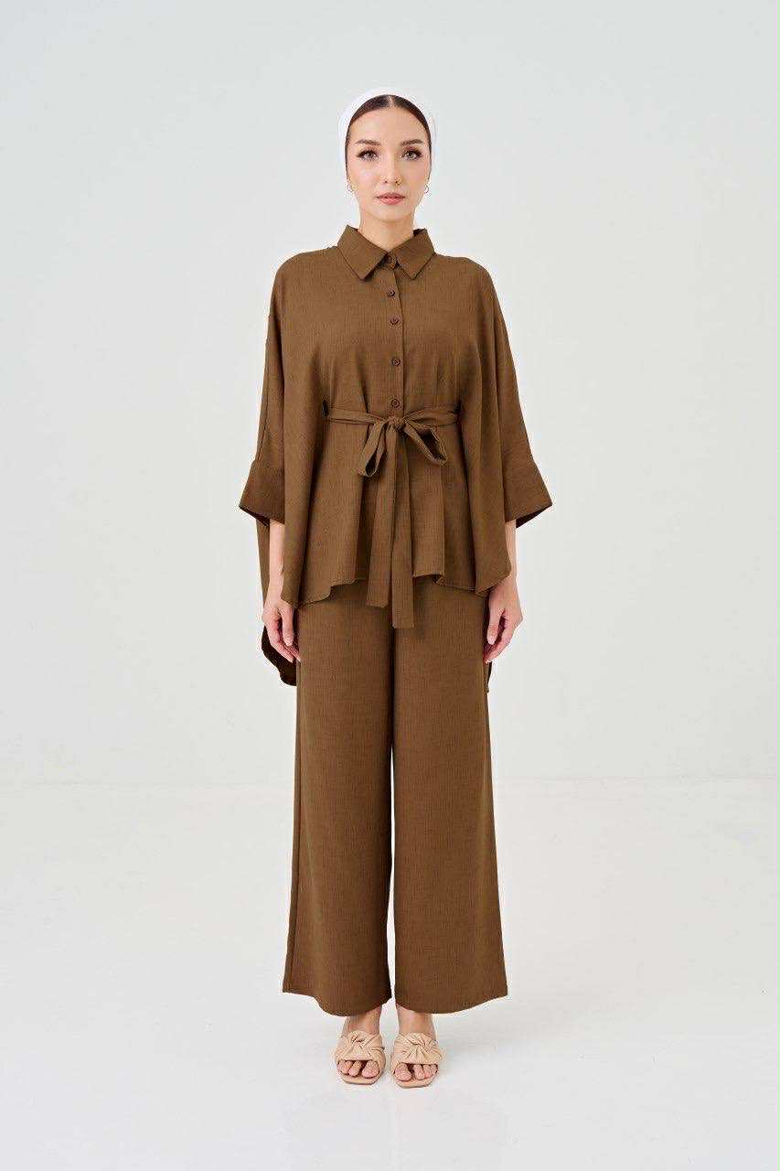 She Dazzle | Lea Caftan in Tan Brown