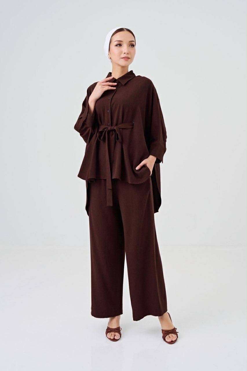 She Dazzle | Lea Caftan in Deep Mahogany