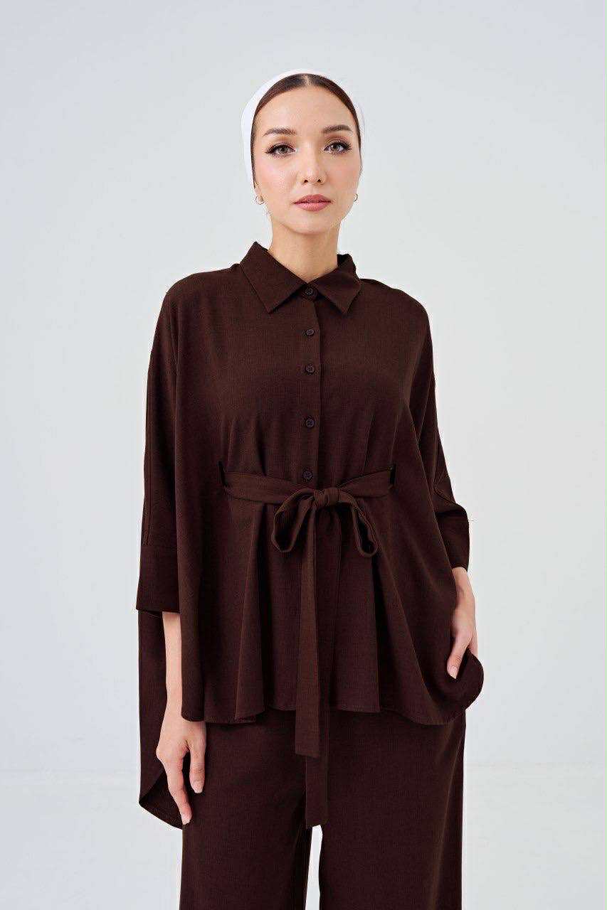 She Dazzle | Lea Caftan in Deep Mahogany