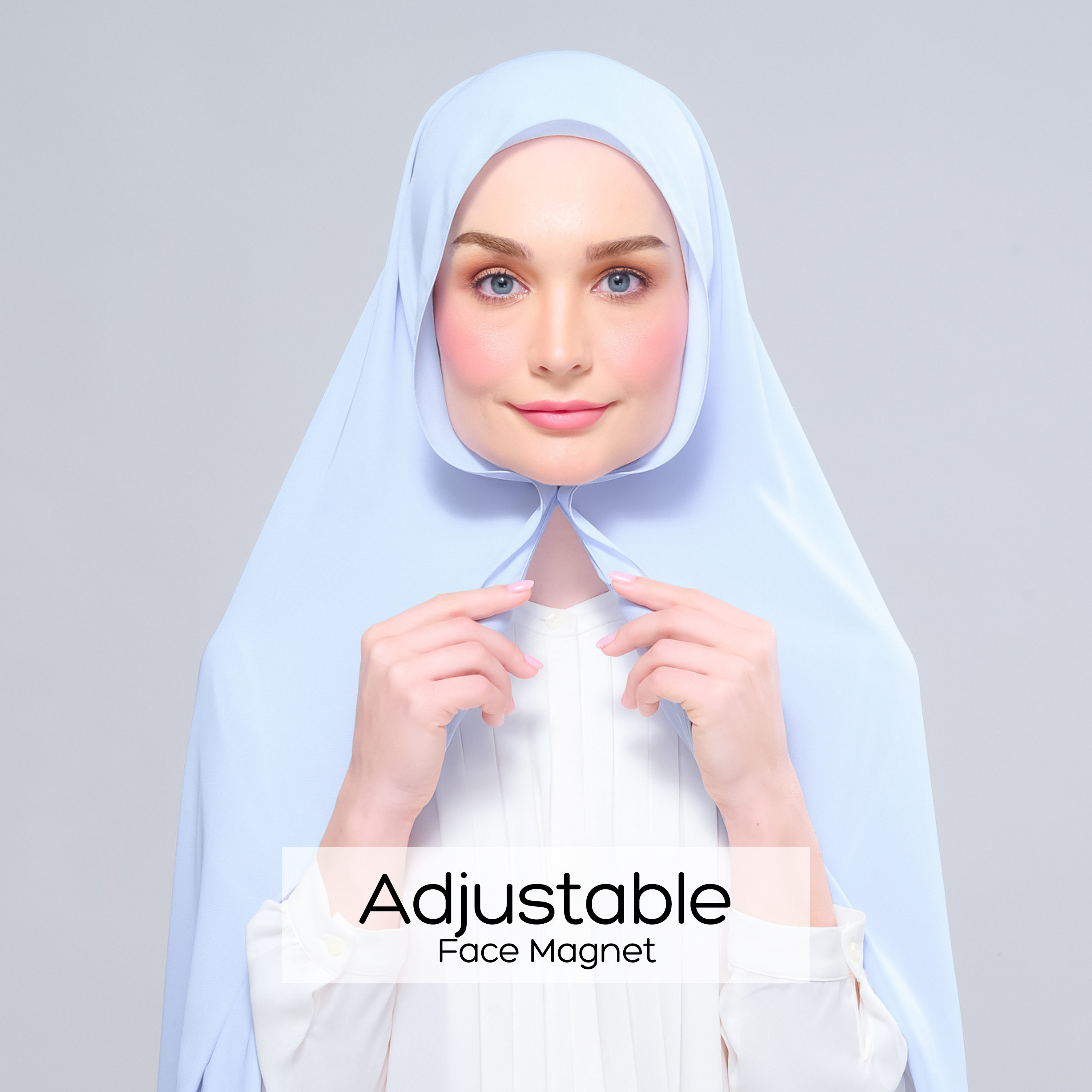 Instant Tag 'n Go Chiffon Silk Shawl - Powder Blue